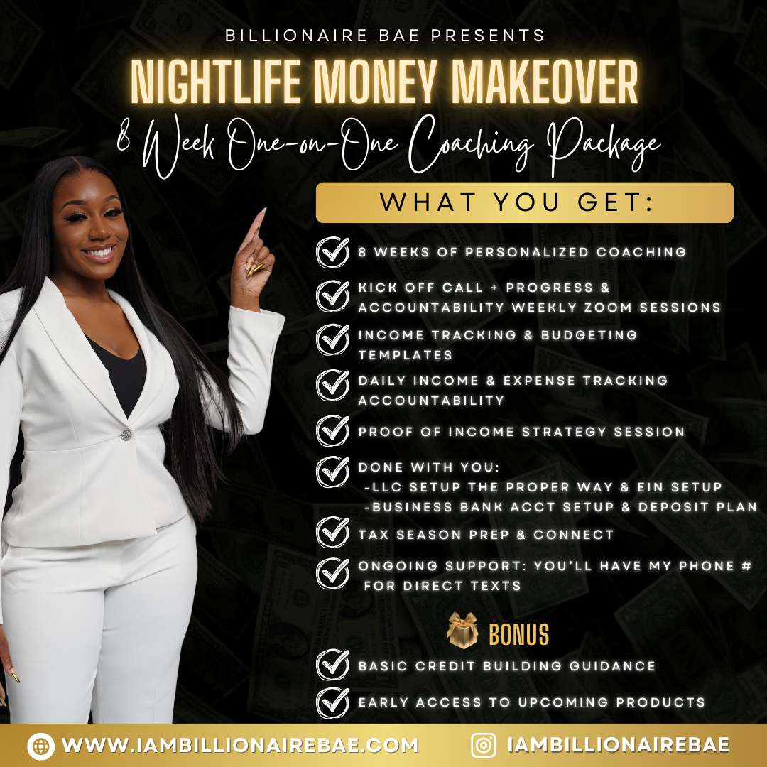 1-on-1 Coaching Package: Nightlife Money Makeover